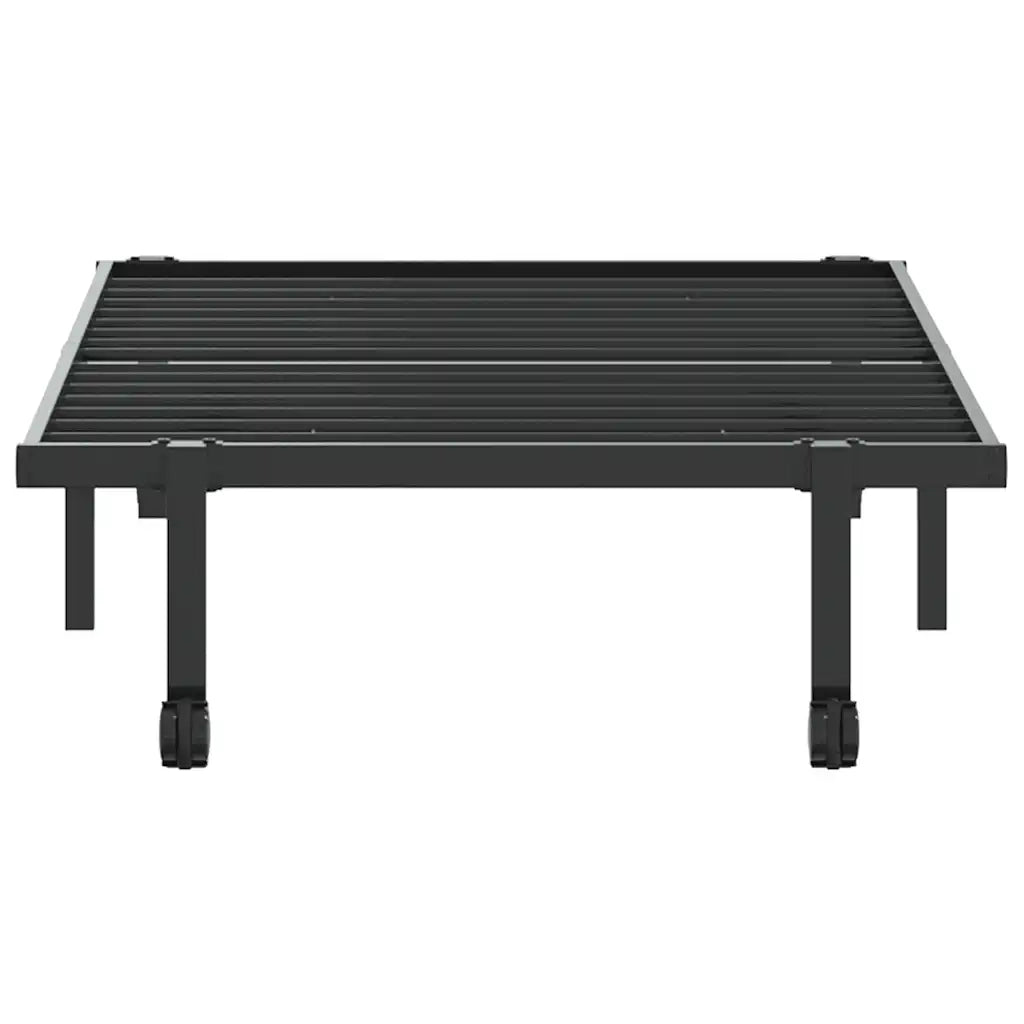 Giroletto senza Materasso Pieghevole Nero 90x200 cm in Acciaio 4103960