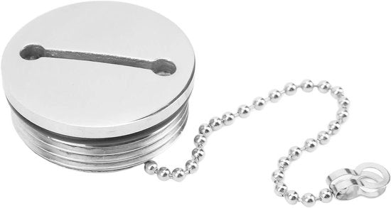 Dop in Acciaio Inossidabile per Barche e Yacht, Cappuccio per Serbatoio Carburante con Catena - 38MM