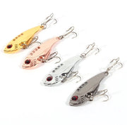 Lure per Pesca a Spin 4 Stuks 11g 55mm - Vibrisse Metalliche - Lame Rotanti - Utilizzabile con Acqua Dolce e Salata - Imitazione di Pesci - Colori Realistici - Lure per Pescatori