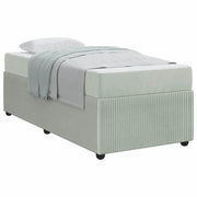 Letto singolo | Letto per adulti | Struttura del letto Grigio chiaro 80 x 200 cm Tessuto