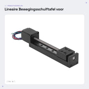 Tavolo a scorrimento lineare 100 mm di spazio - Struttura metallica - Alta stabilità - Applicazione CNC/3D - Alta precisione di posizionamento - Tavolo a scorrimento lineare