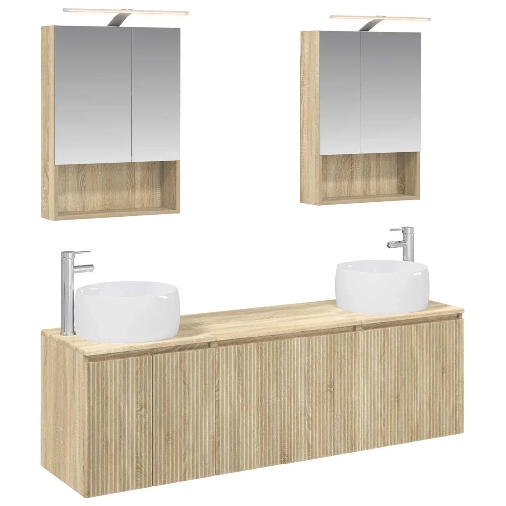 Set di Armadi da Bagno 5 pcs Rovere Sonoma Legno ingegnerizzato 3406521