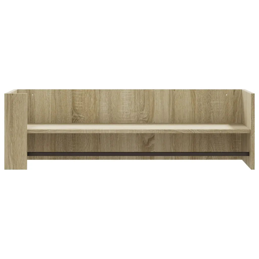 Scaffale a Parete Rovere Sonoma 100x35x30,5cm Legno Multistrato