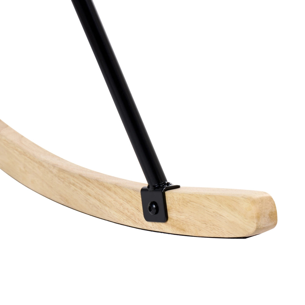 Sedia a dondolo Rivestimento in velluto multicolore Gambe in legno