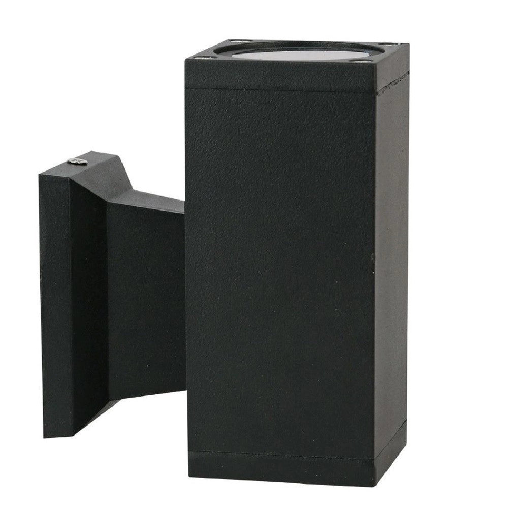 Trade Shop - Applique A Parete Per Esterno Giardino Ip55 Lampada Lampadina Attacco Gu10 - Nero