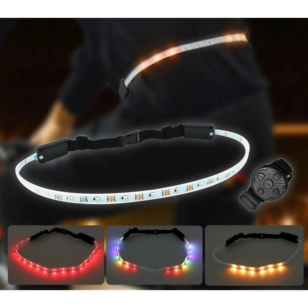Trade Shop - Cintura Indicatore Direzione Lampaggianti Per Bici Sos A Led Ricaricabile 1200ma -
