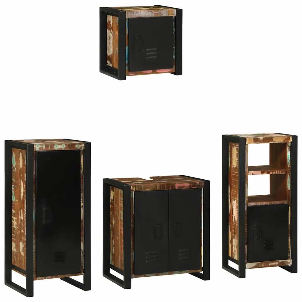 Set di mobili per il bagno 4 pcs Legno Recuperato Massello 3305655