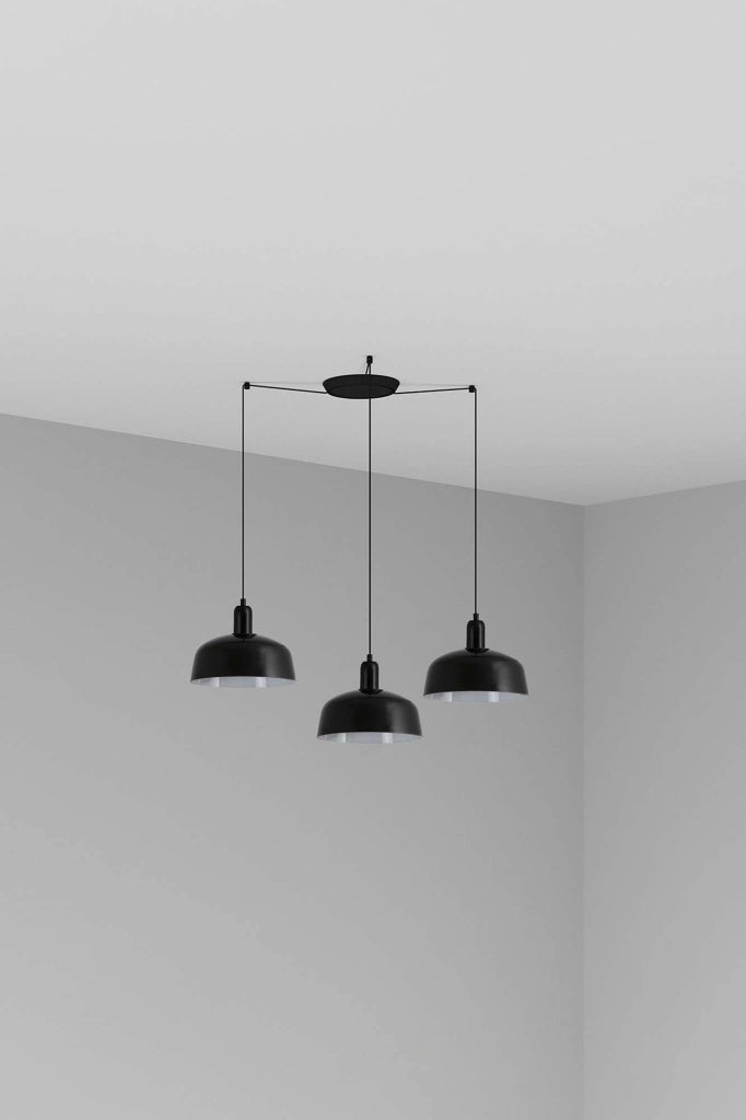 TATAWIN M metallo 3L Lampada a sospensione nera