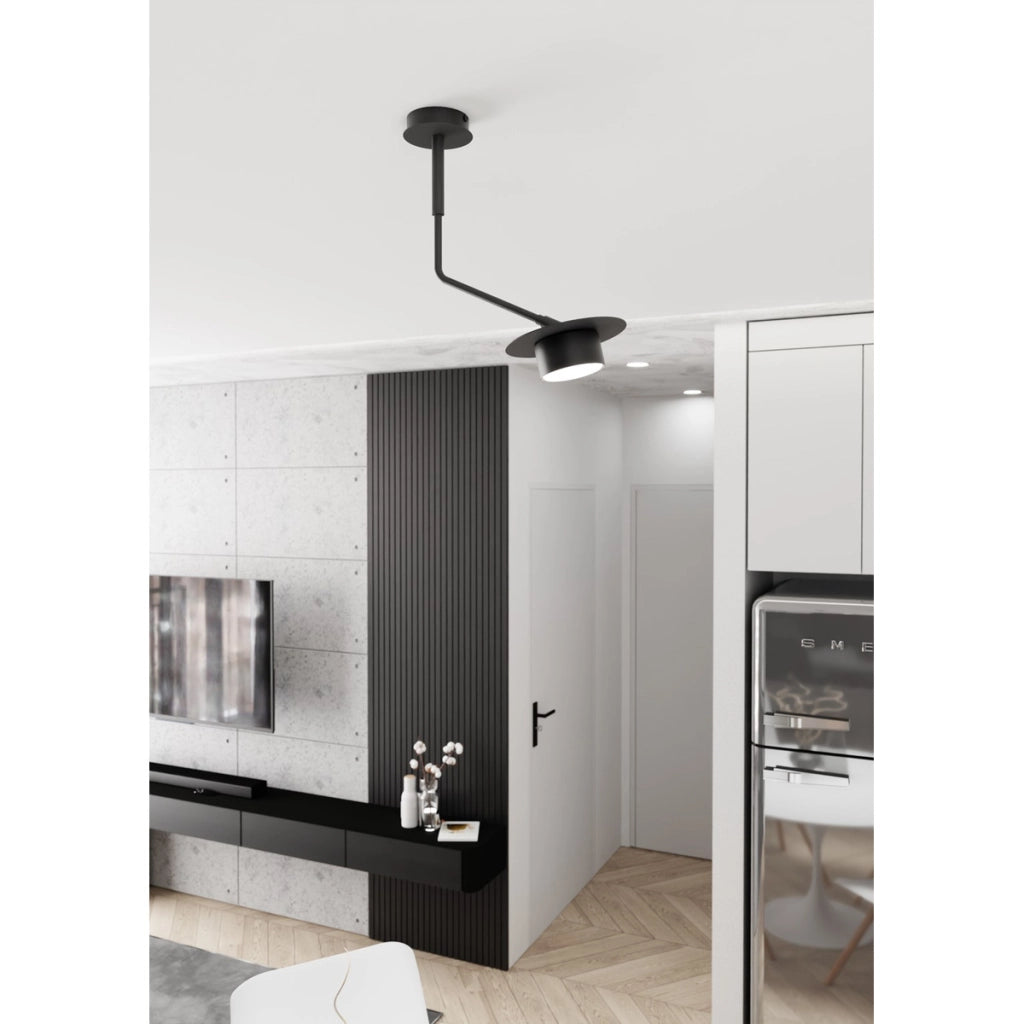 Lampada da parete MIZU in acciaio nero