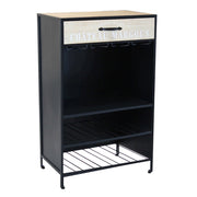 Mobile con portabottiglie in Legno Metallo cm 59x39 5x95 - GABRIEL