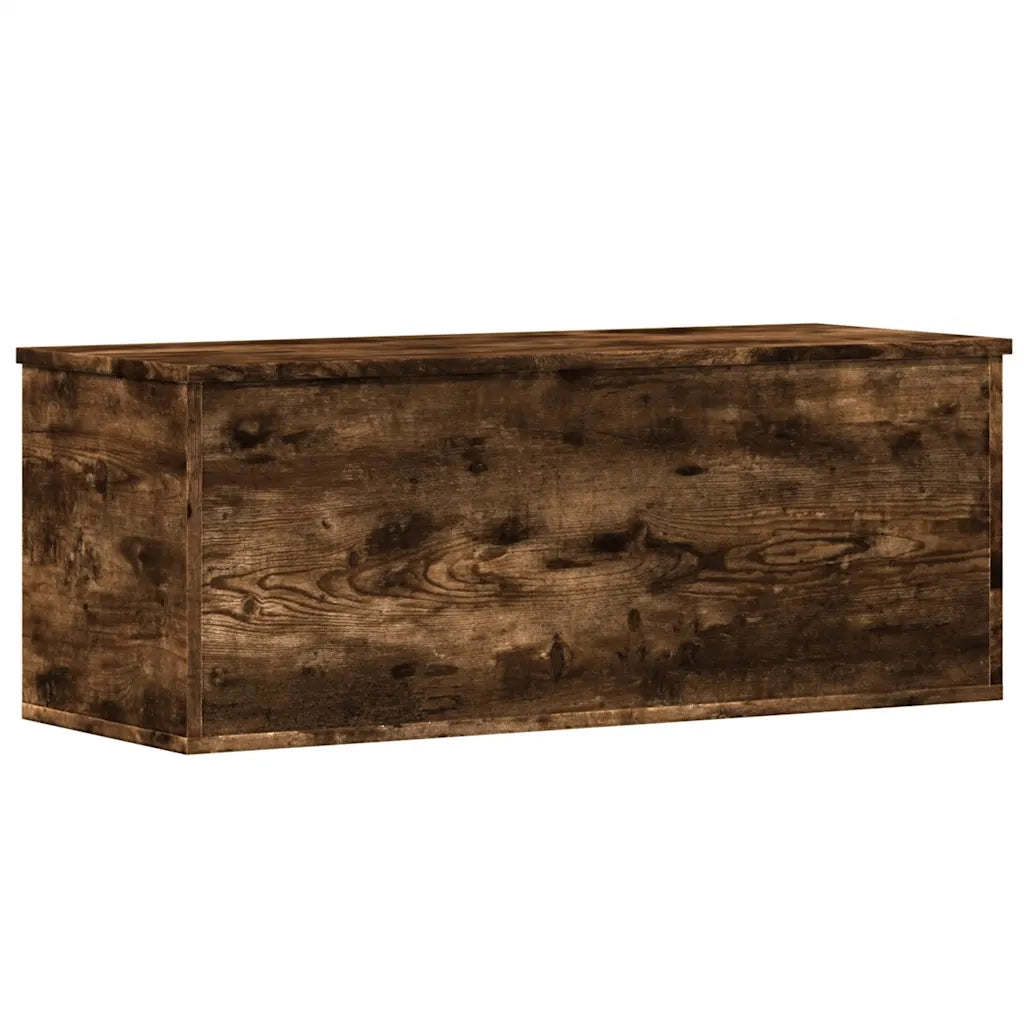 vidaXL Contenitore Portaoggetti Rovere Fumo 90x35x35 cm in Truciolato