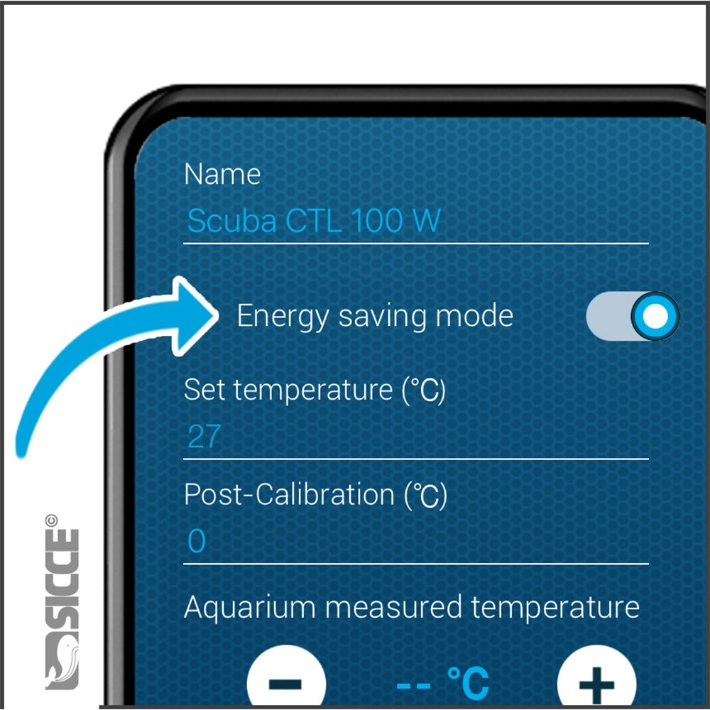 Sicce Scuba Contactless 100w - riscaldatore con tecnologia Wireless NFC