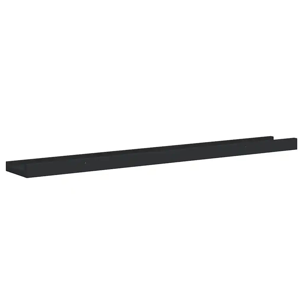 Mensole Loggia per Foto 2 pz Nere 80x9x3 cm in MDF 323933