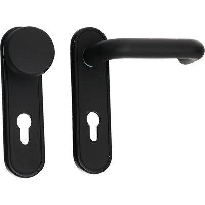MANIGLIA ANTIPANICO 07070.24 CISA - MANIGLIA + POMO FISSO NERO CF=PZ 2- 1 confezioni