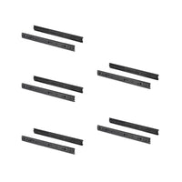 Emuca Kit guide per cassetti, a sfera, 45x 500 mm, estrazione totale, Nero, 5 u.