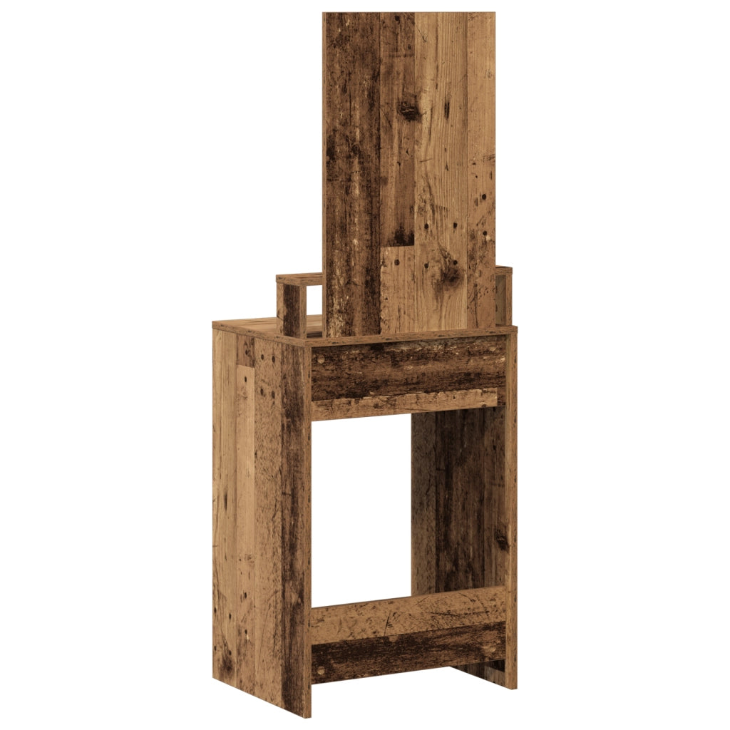 Toeletta  con cassetti in legno antico 50x41x140 cm
