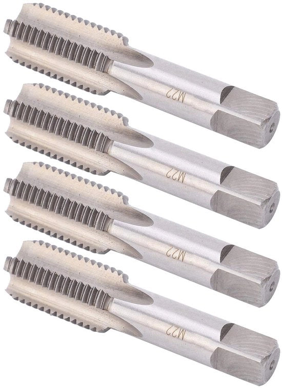 Morsa a mano M22 - 4 pezzi - Fluit rettilineo - Sistema metrico - Acciaio trattato per utensili - Duraturo e resistente agli urti - Rubinetto manuale