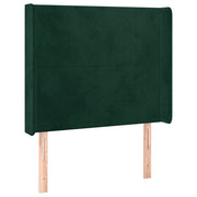 Testiera | Testata ad Orecchio Verde Scuro 83x16x118/128 cm in Velluto