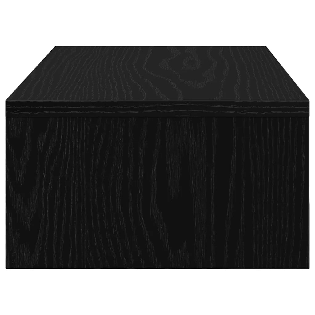 vidaXL Supporto Monitor con Cassetti Rovere Nero 50x27x15cm Truciolato