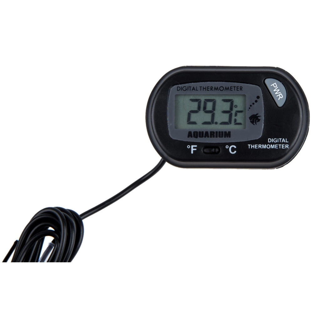 Trade Shop - Termometro Digitale A Ventosa Sonda Dispaly Lcd -50 A 70° Per Acquario Pesci -
