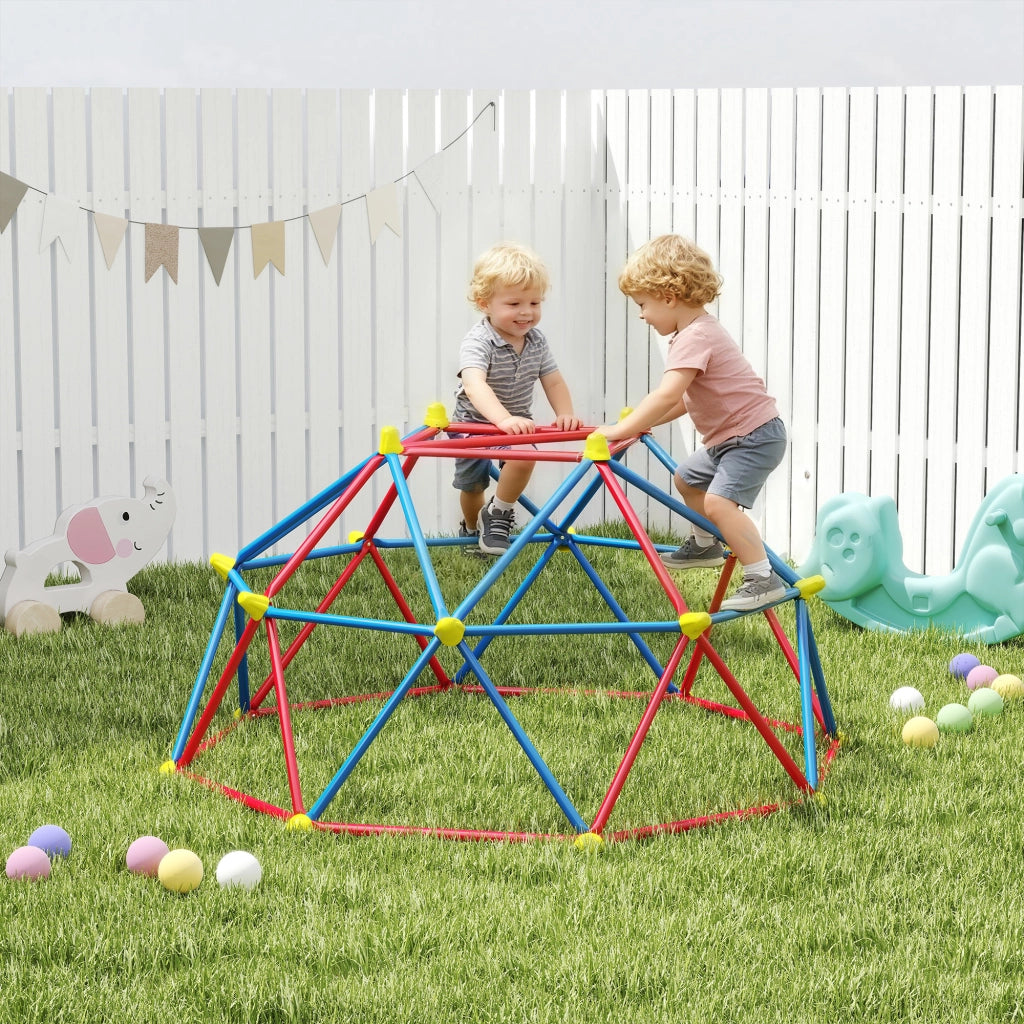 Castello per bambini con scivolo ¨C zephmum ¨C rosso e blu, 183x90 cm