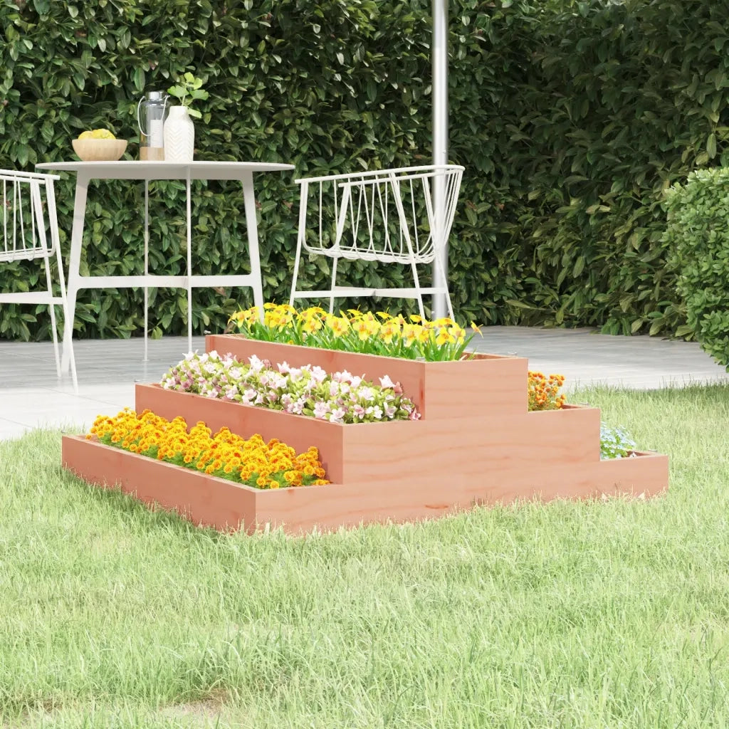 Fioriera | Cassetta per fiori | Vaso 80x80x27 cm in Legno Massello di Douglas