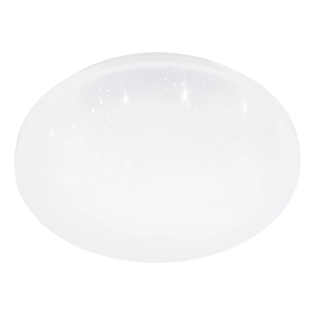 Plafoniera Moderna Frania-Ip Acciaio Bianco Plastica Cristallo 18W 2100Lm Ip44