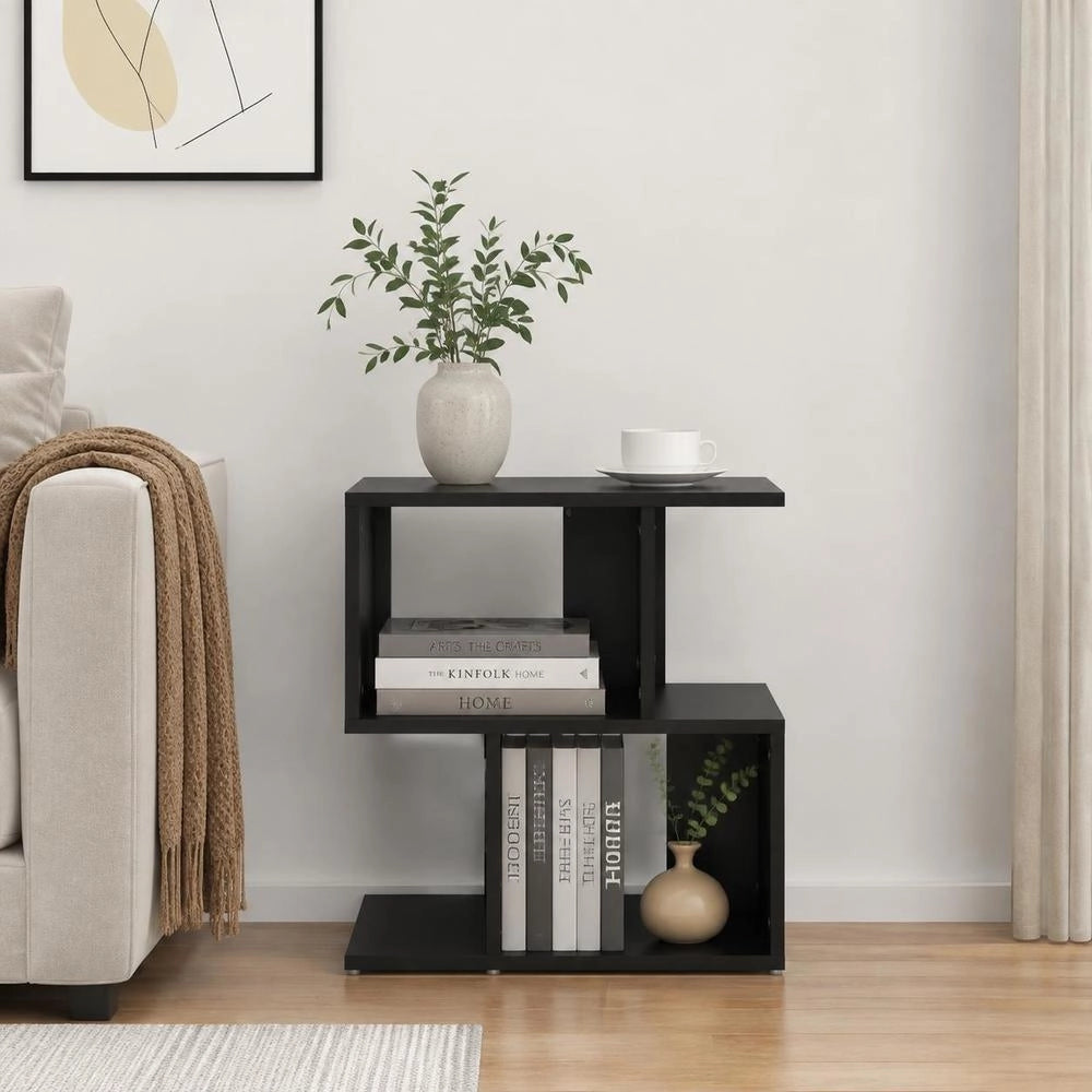 Black Bedside Table 50x30x51.5 Cm, Engineered Wood