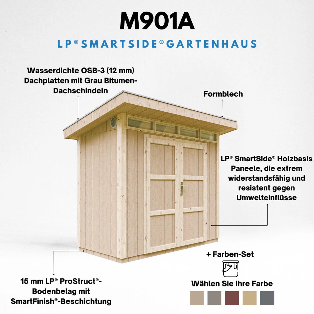 Casetta da Giardino di QUALIT? PREMIUM 3m?²-L161xW294cm - TIMBELA M901A-CAVERN STEEL