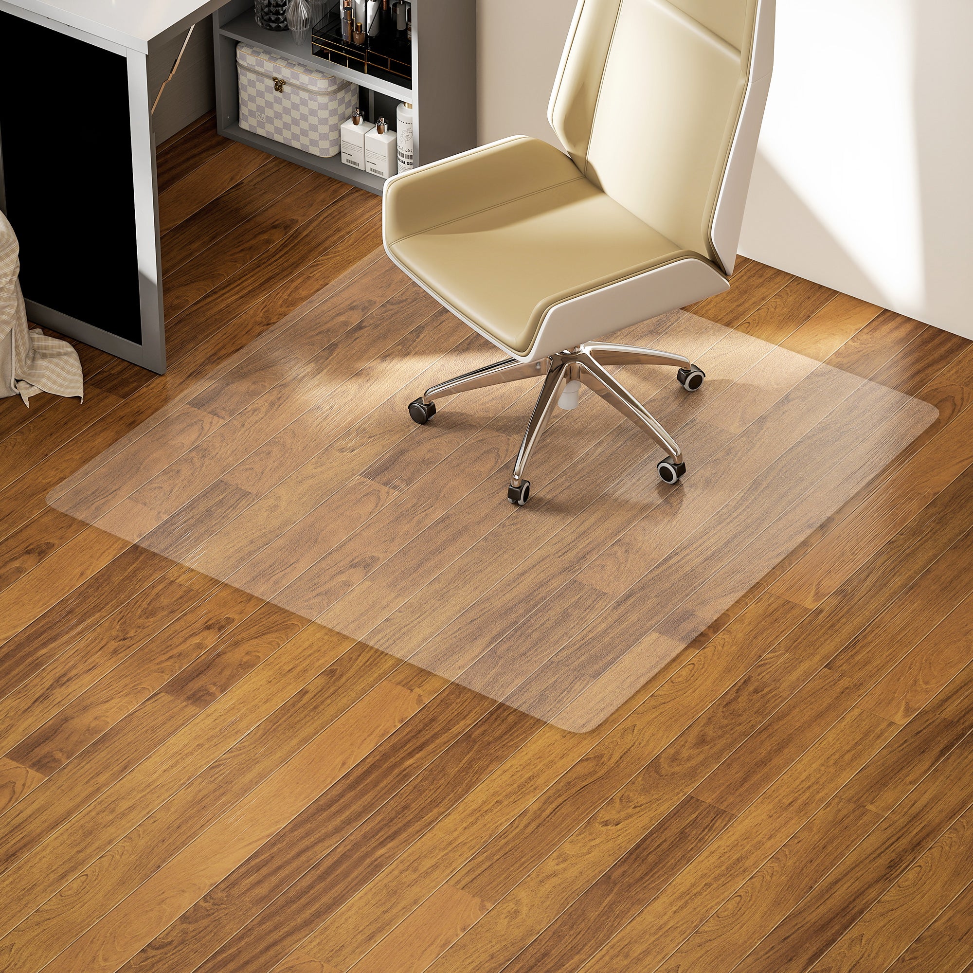Tappetino per Sedia Ufficio Salvapavimento 120x120 cm in Plastica Trasparente