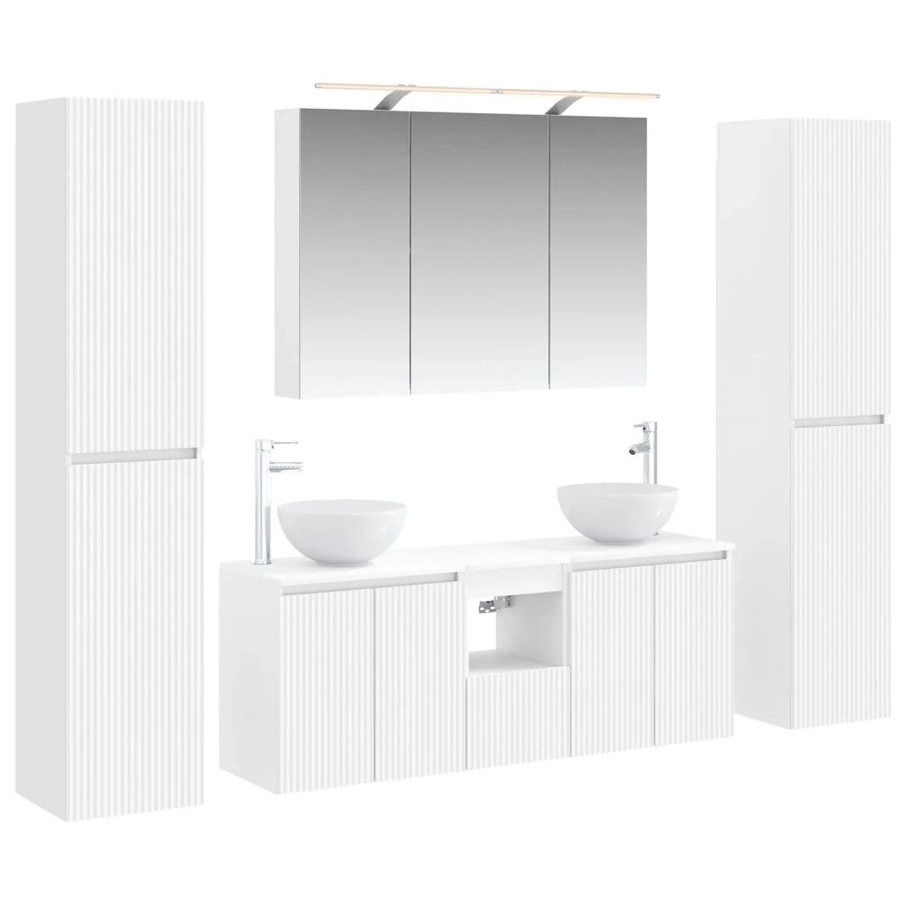 Set di mobili per il bagno 6 pcs Bianco 3407207