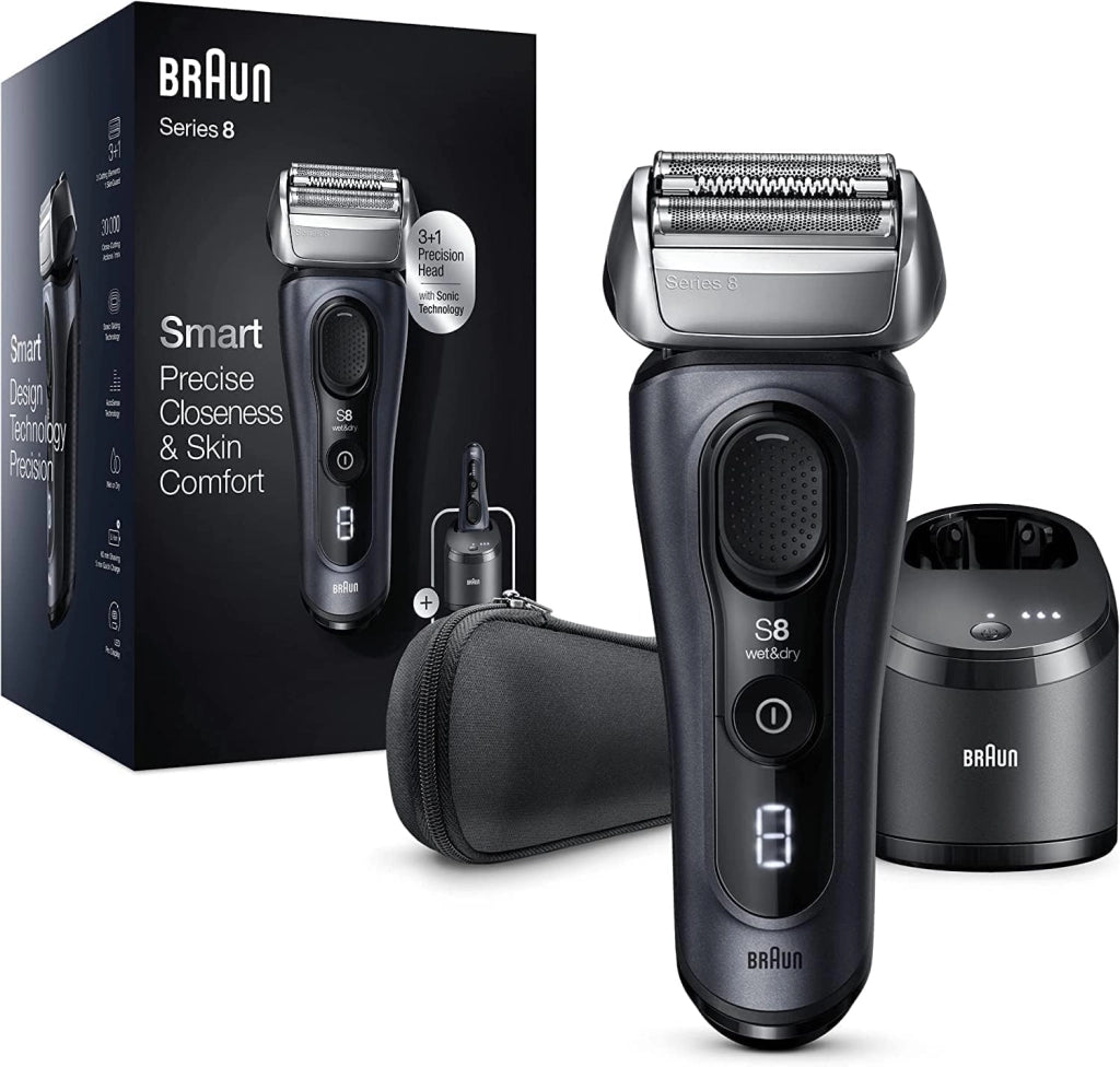 Braun Serie 7 Rasoio Elettrico Barba, Wet&Dry, Regolabarba Uomo, Rasoio Barba, 60 Min di Utilizzo, Stazione Smartcare 4in1, +2 Accessori, Senza Fili,100% Impermeabile, Regolabarba Braun 72-C7650cc Oro