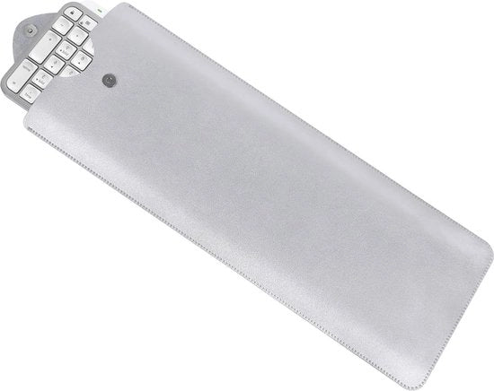 Tas di protezione per tastiera in pelle vegetale - Sostituisce la tastiera Logitech MX Keys S/MX Keys/MK955/MK950 - Grigio chiaro