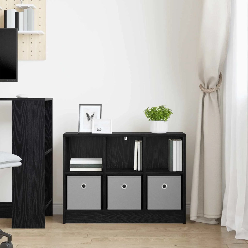 Credenza con cassetto Rovere Nero 73,5 x 22,5 x 53,5 cm