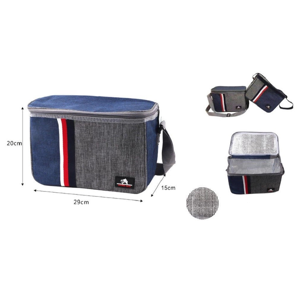 Trade Shop - Borsa Termica Bicolor 29x15x20cm 12lt Borsetta Porta Pranzo Spiaggia Mare 12819 -