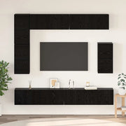 Set mobile TV 8 pcs Rovere Nero Legno multistrato 3393295