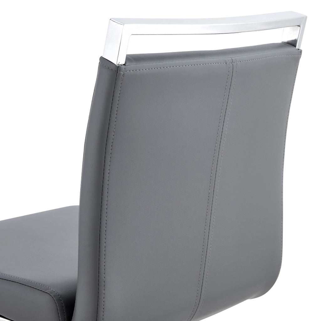Sgabelli da Bar ¨C MINIMAL ¨C Set 2 Pezzi, Stile Nordico, Seduta in PU Grigio