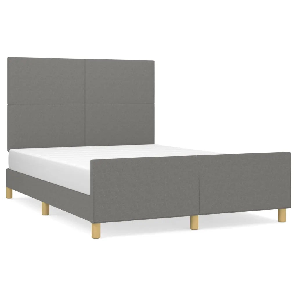 Giroletto senza Materasso Grigio Scuro 140x190 cm Tessuto 3124888