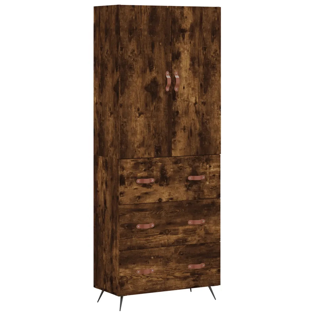 Credenza Rovere Fumo  69,5x34x180 cm in Legno Multistrato 3195824