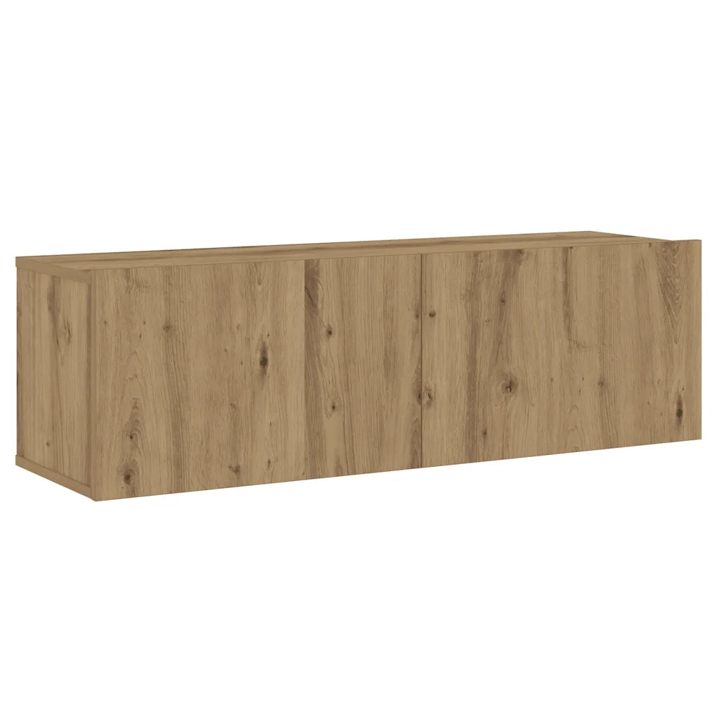 Mobili TV a Parete 3 pz Rovere Artigianale in Legno Multistrato 3328966