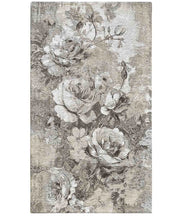 Tappeto Arredo ROSE TORTORA salotto soggiorno camera, disegno floreale giardino fiorito, multiuso lavabile antiscivolo cm.140x200