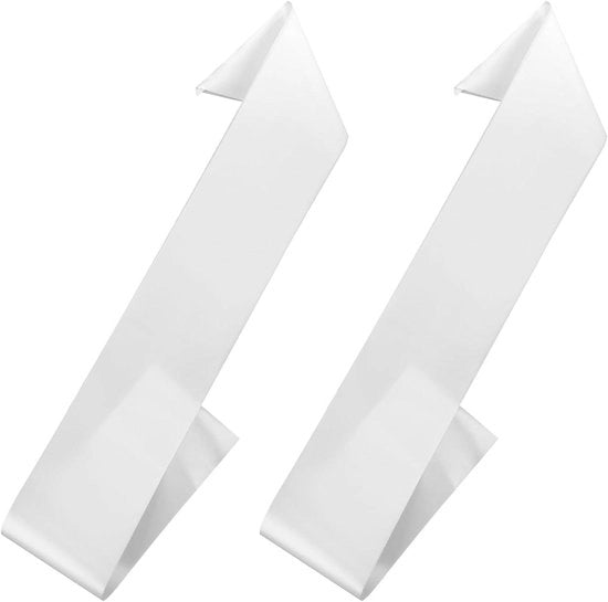 Tessuto satin bianco - 154 x 95 cm - Feste di laureatura, matrimoni, compleanni - 2 pezzi
