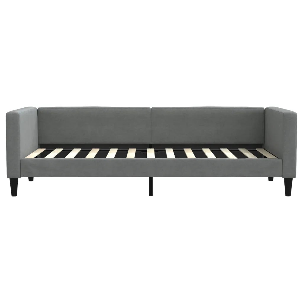 Divano Letto Estraibile Cassetti Grigio Scuro 80x200cm Tessuto 3196610