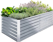 Tavolo per piante alto 180x90x60 cm - Tavolo per verdure extra grande in acciaio galvanizzato