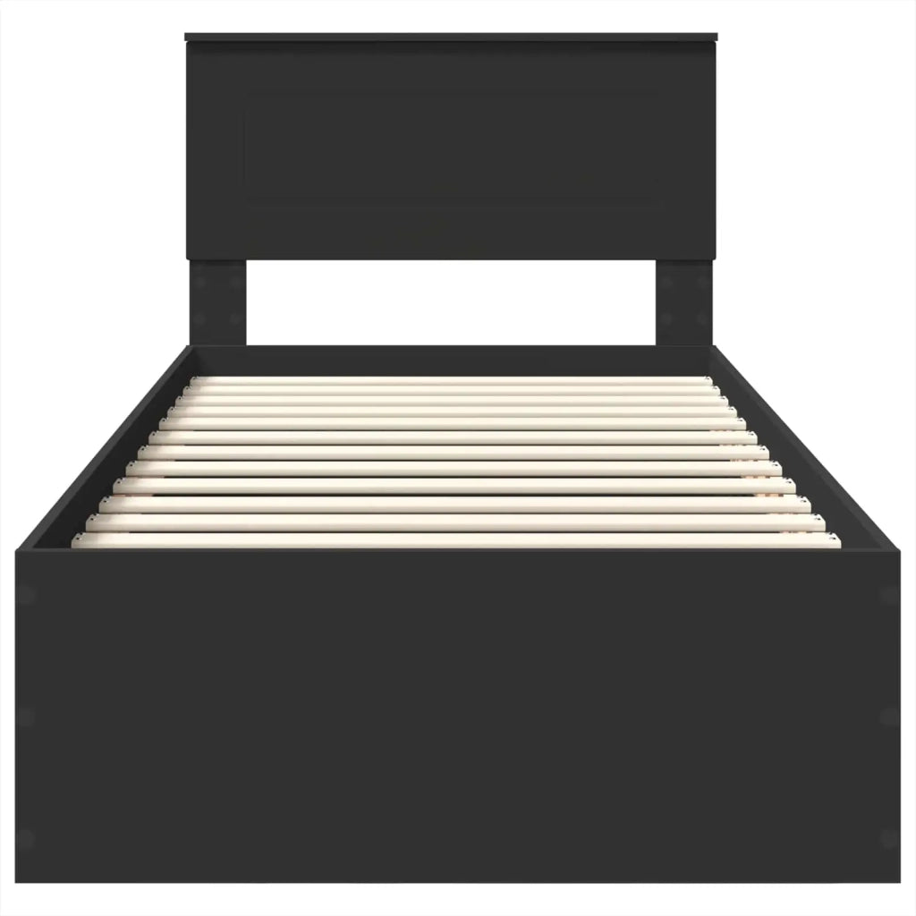 Struttura del letto Nero 100 x 200 cm Legno multistrato 3408698