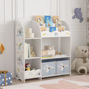 Scaffale per Cameretta Lysekil con Portalibri e Scatole 100x93x30 cm Design Koala [en.casa]