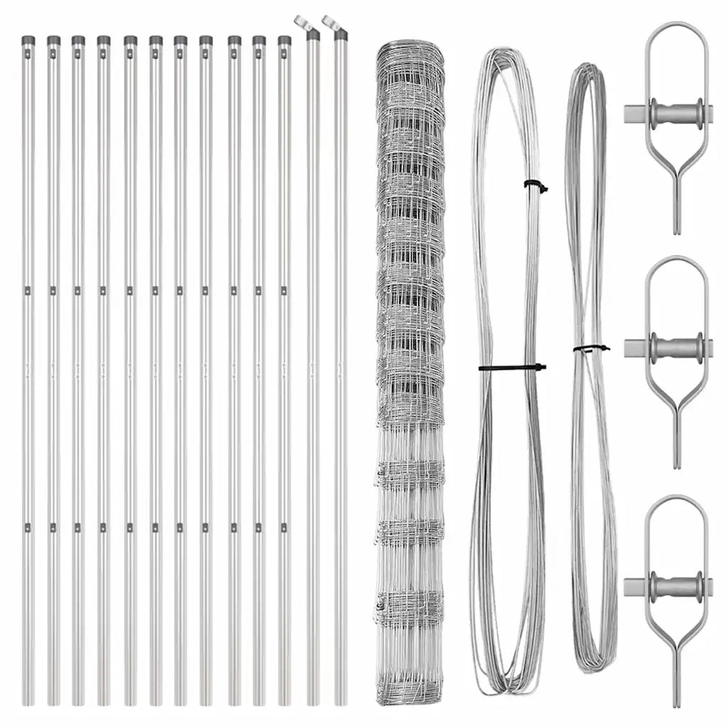 Palo della recinzione Zincato 25 x 1,5 m Acciaio