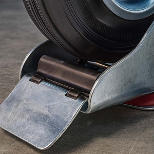 Set rotelle da trasporto 160 mm 2 ruote piroettanti con freno 2 fisse, nucleo in metallo, 130 kg a ruota