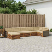 Set di divani da esterno 7 pz Naturale e Beige 3383621