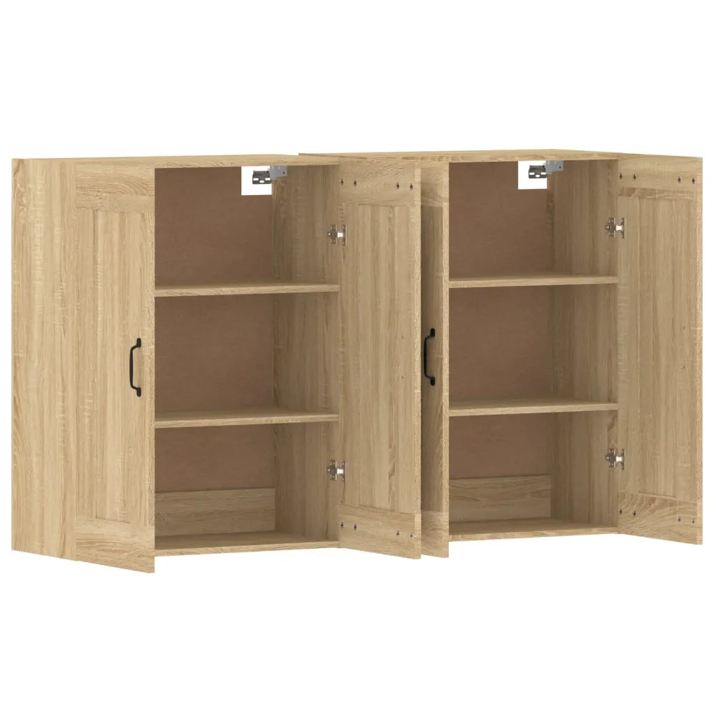 Armadietti a Parete 2 pz Rovere Sonoma in Legno Multistrato CFW1888930